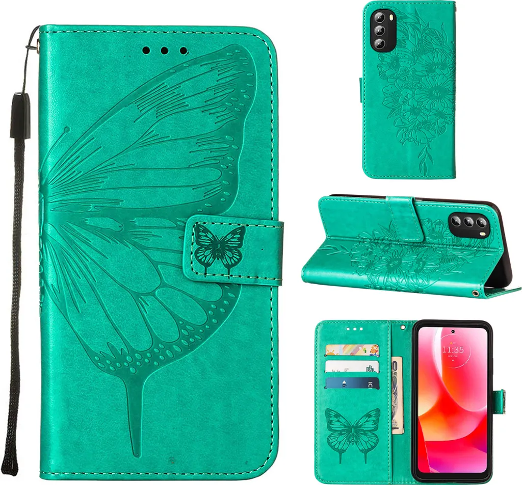 Custodia a Libro Moto G 5G 2022 - Farfalle in Volo per il Tuo Motorola