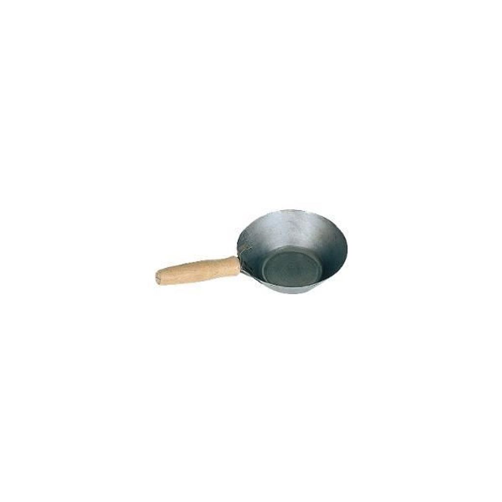 KAUFMANN Maurerpfandl | Mörtelpfanne aus blankem Stahlblech ø 180 mm