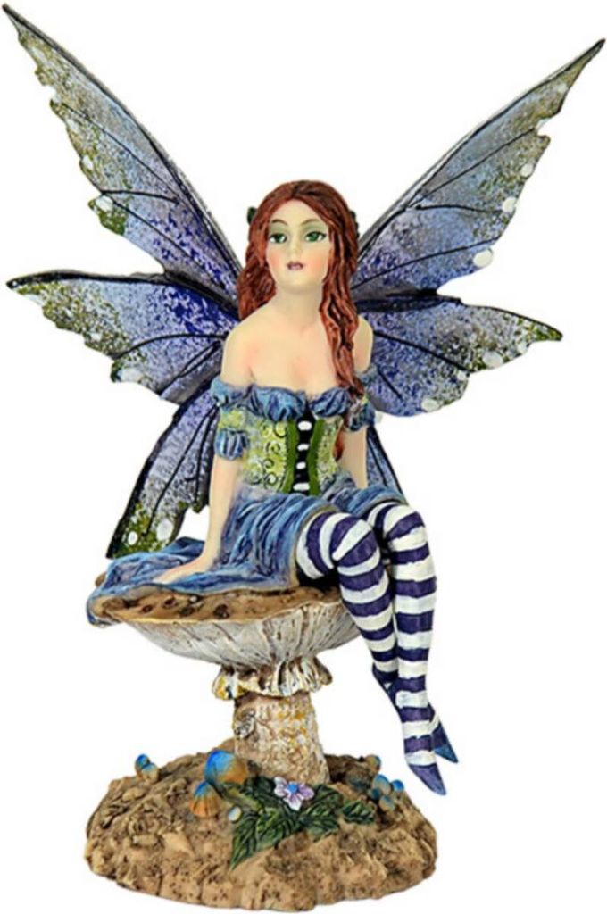 Bottom of Garden Fairy - Elfe sitzt auf Pilz - Amy Brown Produktbild 