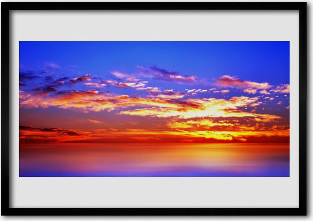 Bild 100x70 MDF-Rahmen Wandkunst Wolken Himmel Meer Landschaft