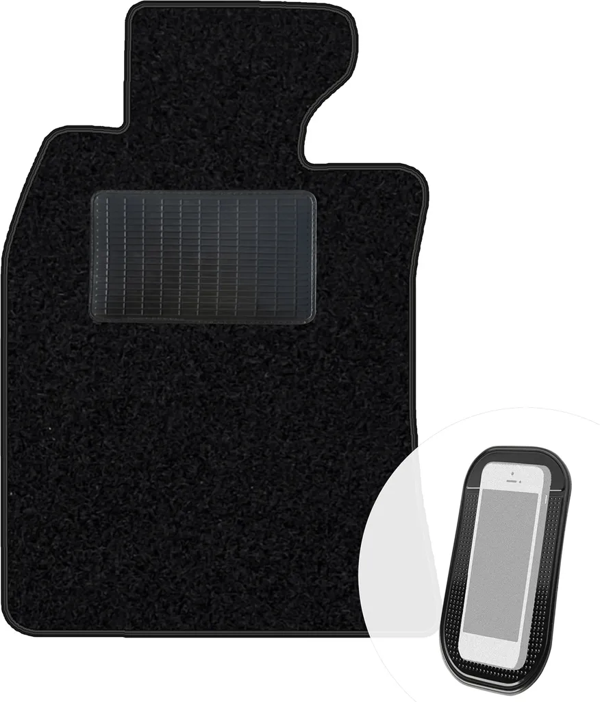 Tappetino Auto In Velluto Per Conducente - Mini Cooper II E One II (2006-2013) - Su Misura, Rinforzo Pedali, Fondo In Gomma Impermeabile