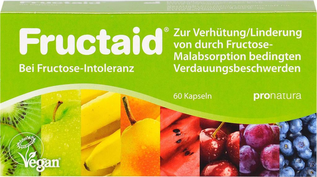 Fructaid capsules bij fructose-intolerantie, 60 capsules Productafbeelding 