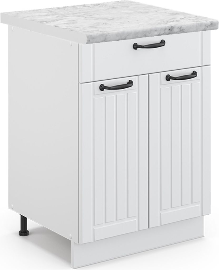 Mobiletto base per cucina Vicco Fame-Line Bianco rustico 60 Immagine del prodotto 