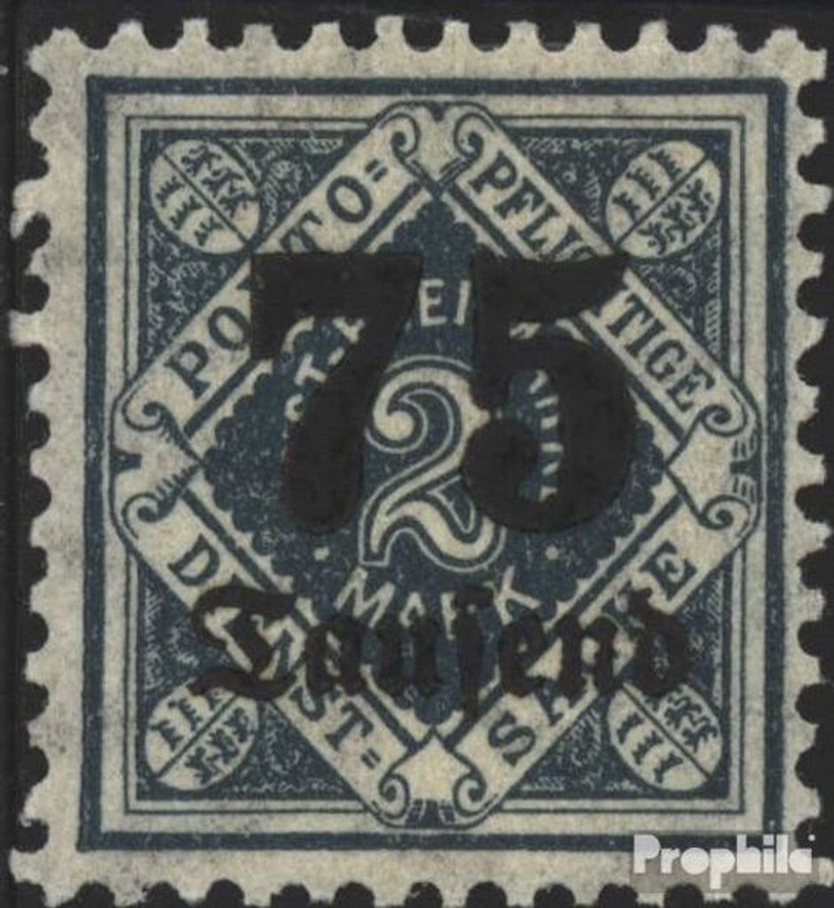 Briefmarken Württemberg 1923 Mi D176 postfrisch Ziffern in Produktbild 