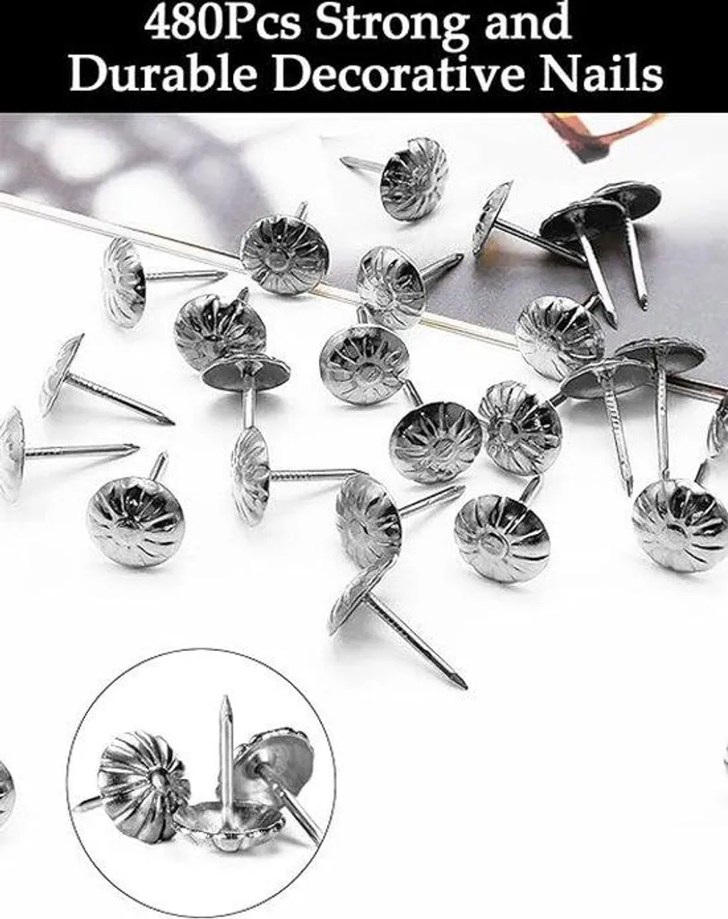 Kit de 600 clous muraux robustes en acier avec tête plate multicritères