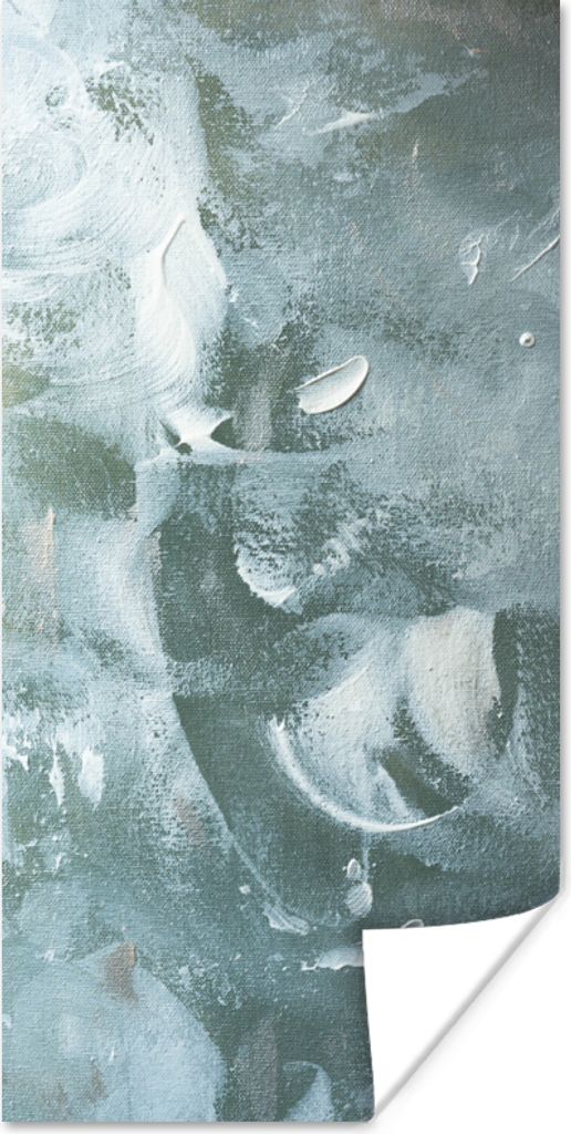 MuchoWow Poster Acrylfarbe - Strukturen - Abstrakt 40x80 cm - Dekoration