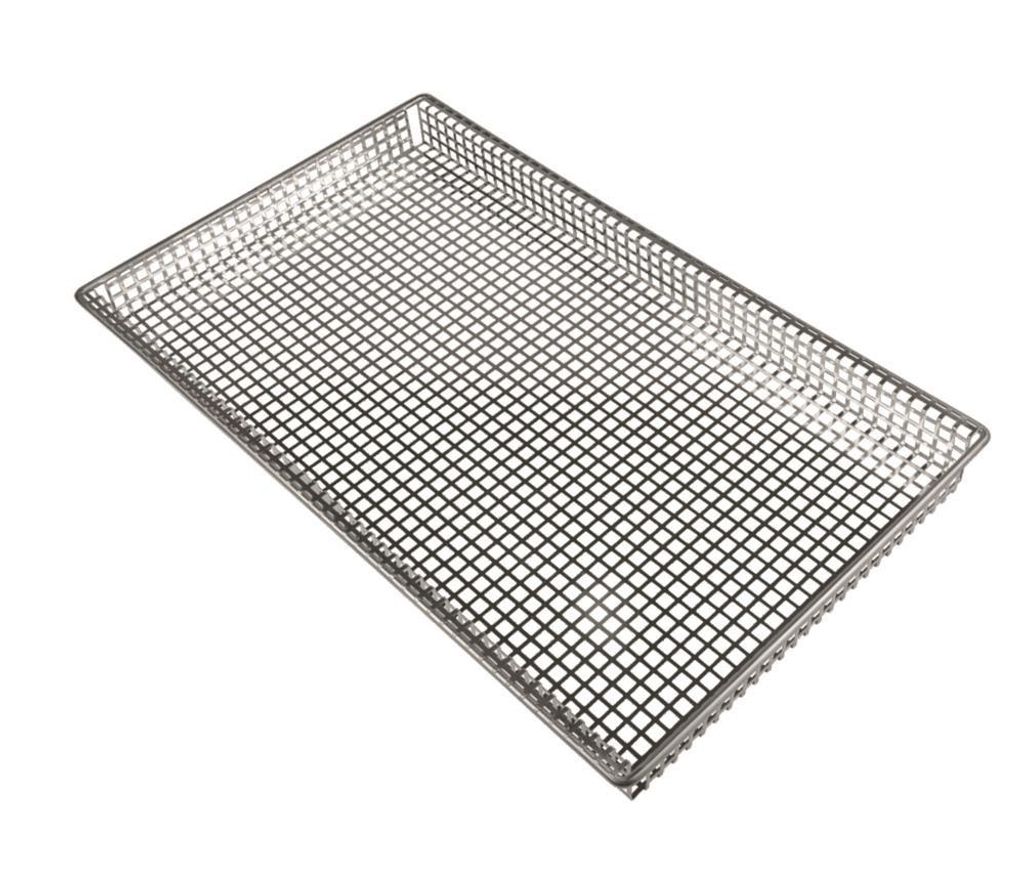 Grillkorb Frittenkorb Fry Basket Frittierrost Edelstahl GN1/1 32,5x53cm - geeignet für Grills und Kombidämpfer