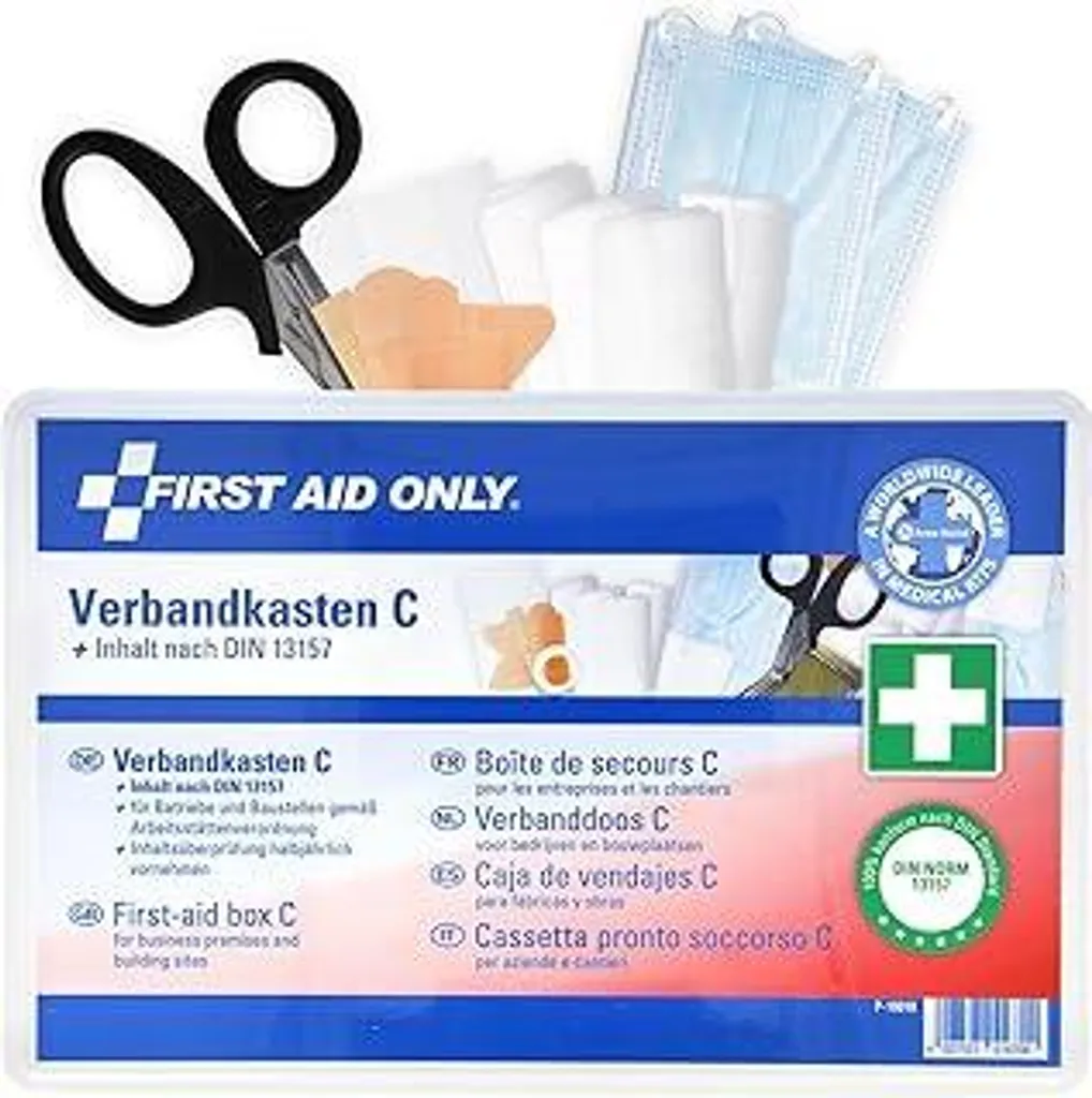 Kit Pronto Soccorso DIN 13157:2021 P-10018 per Aziende e Uffici