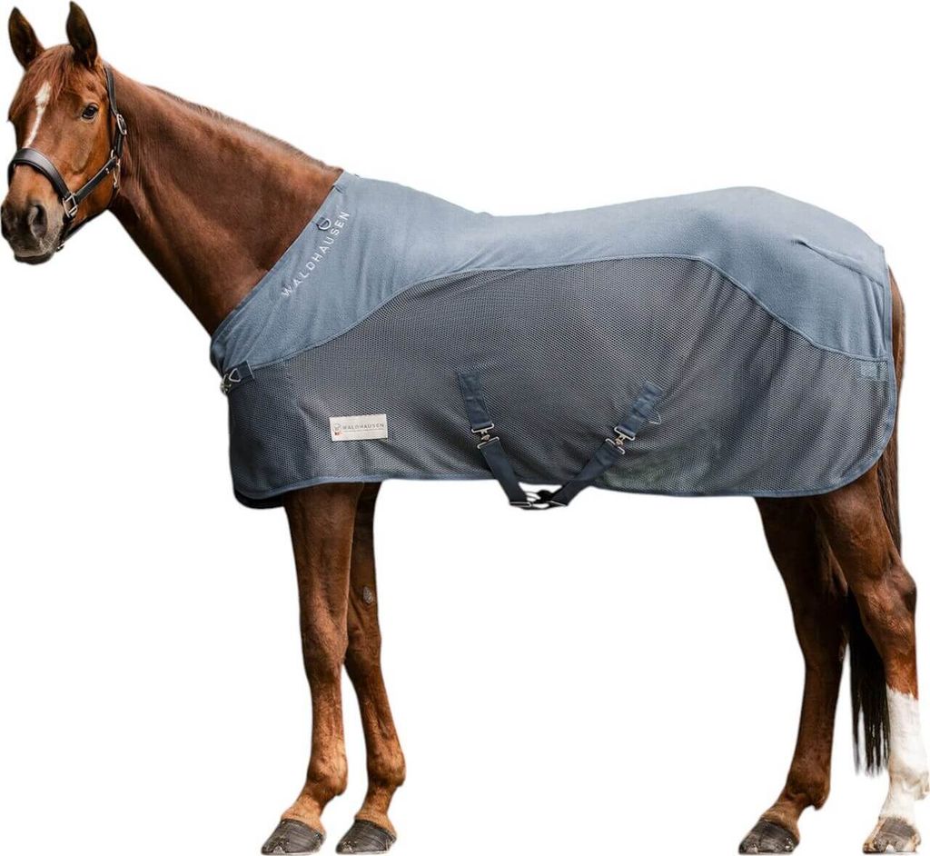 Waldhausen Fliegendecke Fleece Comfort Kreideblau 125 cm