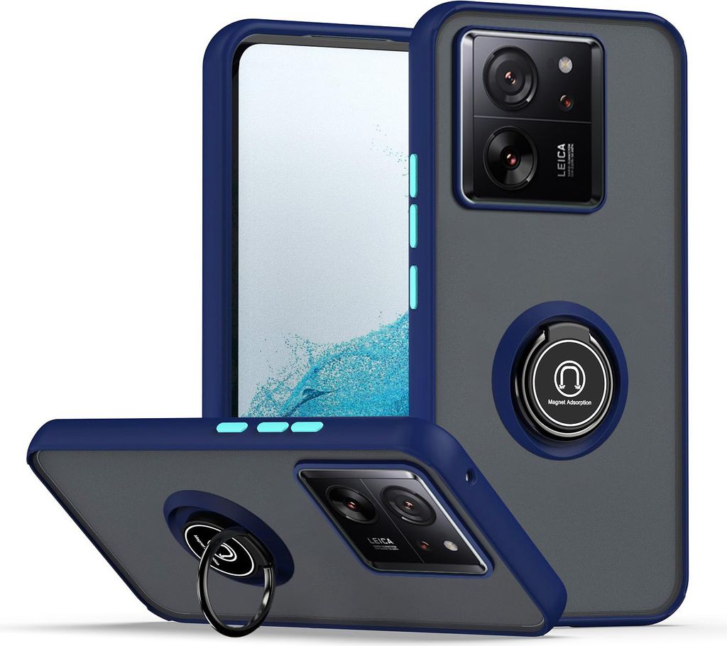 Für Xiaomi 13 T / 13 T Pro Shadow Design TPU + PC Schutz Hülle Tasche Case Schutzhülle Dunkelblau / Hellblau