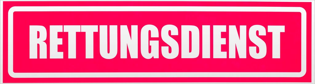 Kiwistar Rettungsdienst invertiert Magnetschild Schild magnetisch - 60cm Neonpink - Magnetfolie für Auto PKW Kfz