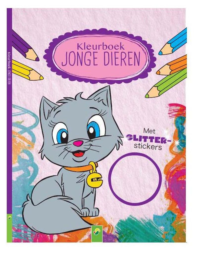 Wins Holland Malbuch Jungtiere mit Glitzeraufklebern