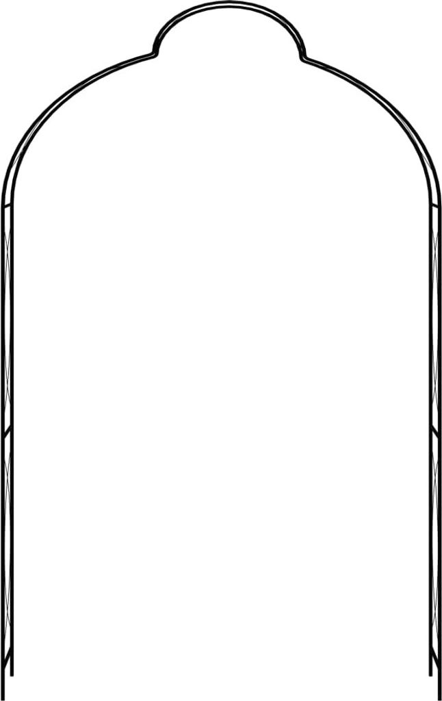 vidaXL Łuk różany czarny 150 x 34 x 240 cm żelazo Zdjęcie produktu 