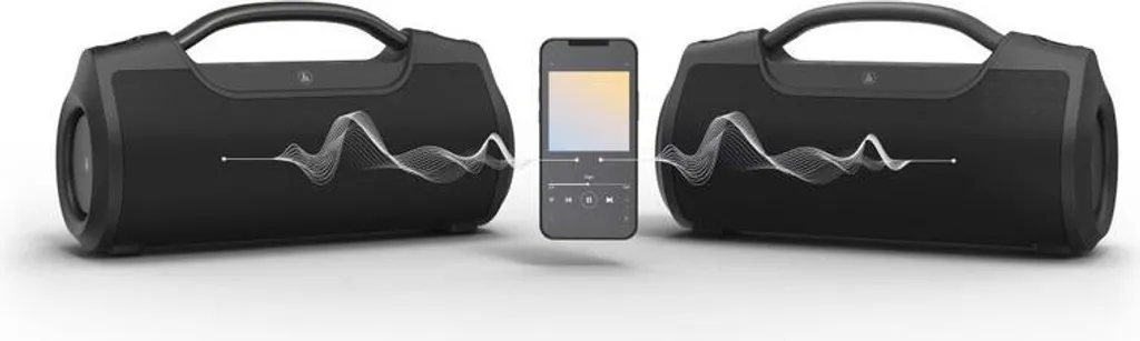 Enceinte Portable Bluetooth Hama SoundBarrel - Son Stéréo Robuste et Noir - 4
