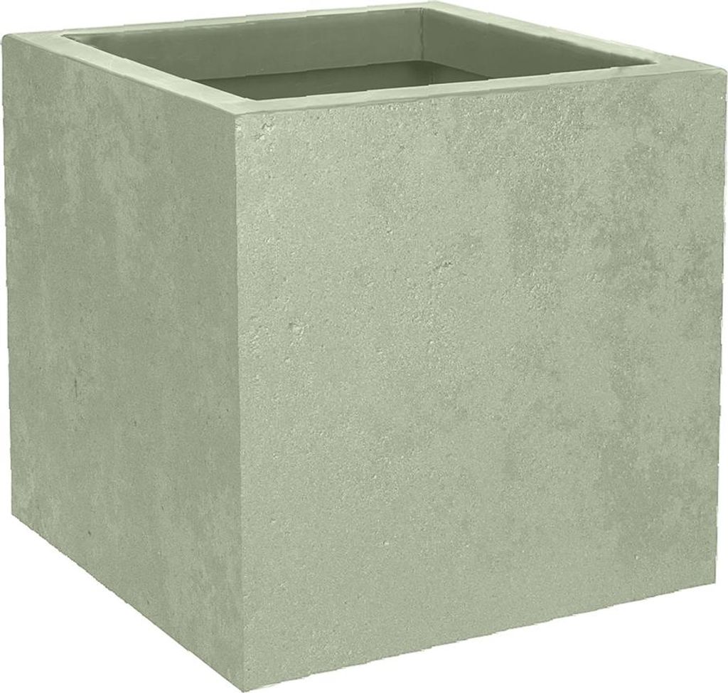 EDA Pflanzgefäß BASALT UP quadratisch 295 mm mandelgrün