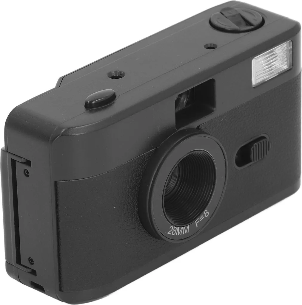 Appareil Photo Argentique 35mm Compact Réutilisable Style Rétro Noir - 2