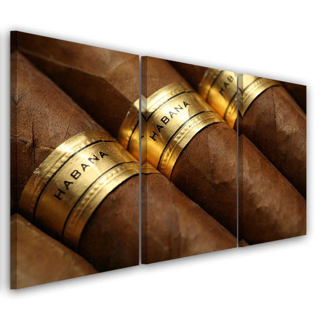 Triptychon auf leinwand braun abstrakt 90x60 cm Feeby braun wandbild bereit zum aufhängen