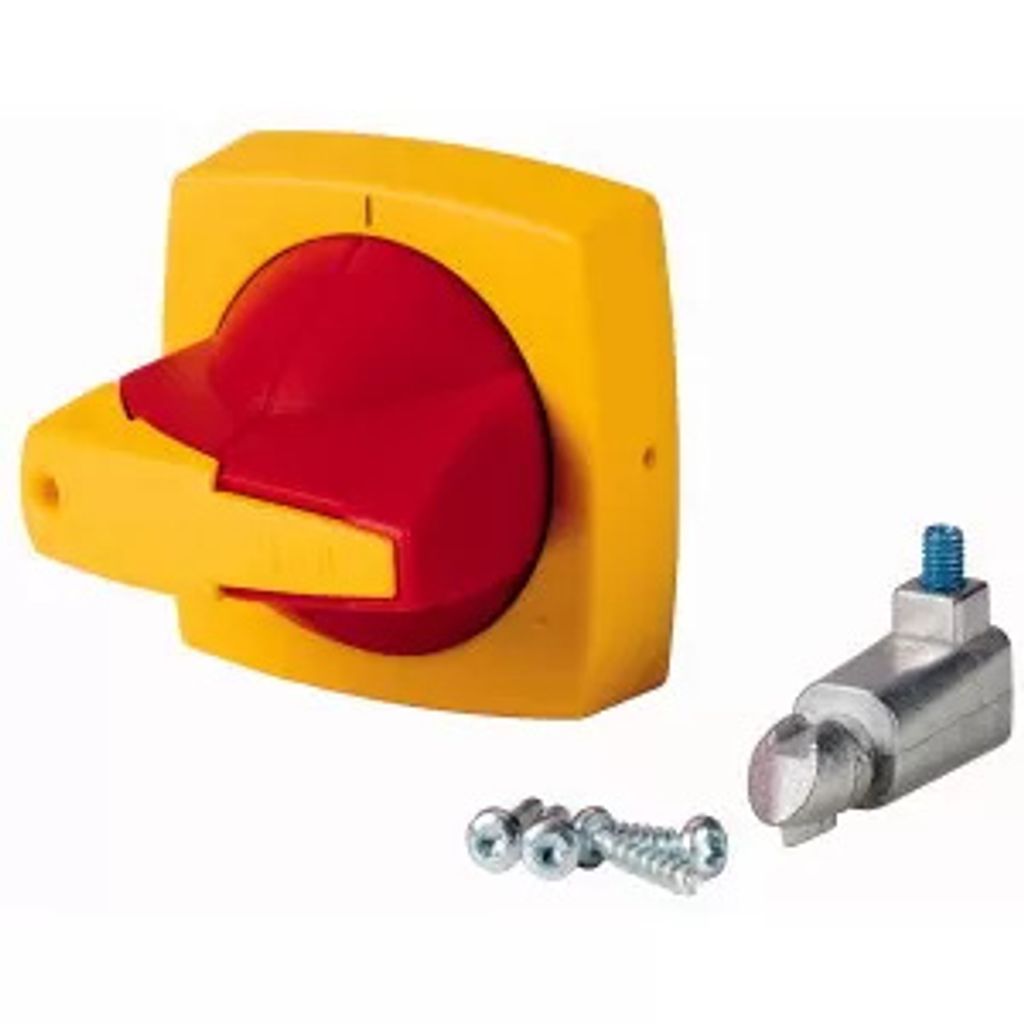 Eaton Drehgriff, 6 mm, K1, Türeinbau, rot/gelb, Bügelschloss 1818030