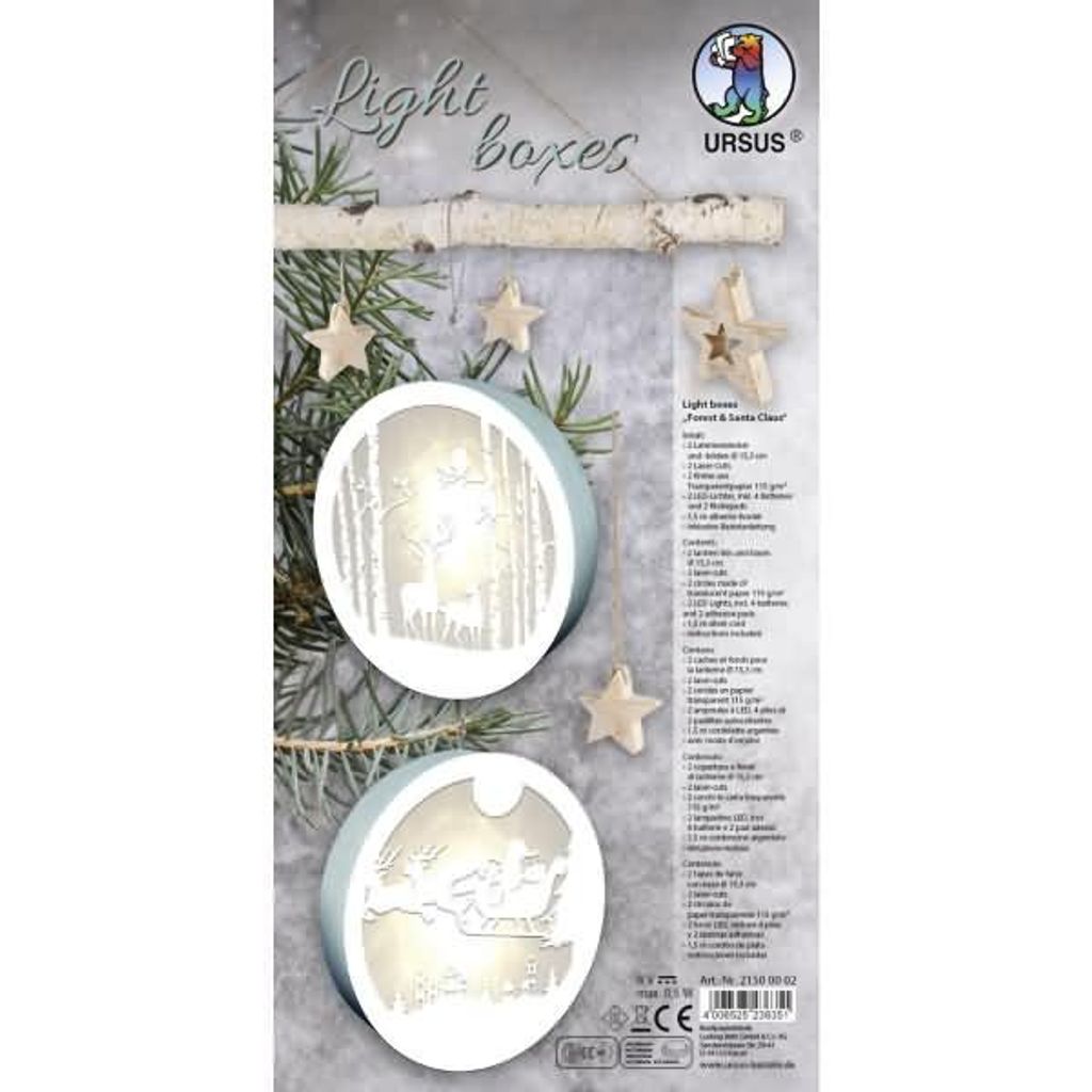 Light Boxes 15,3cm Forest&Santa Clause
