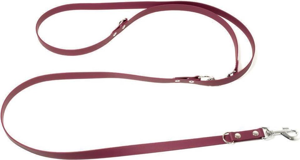 Mystique Biothane verstellbare Leine 16mm weinrot 200cm