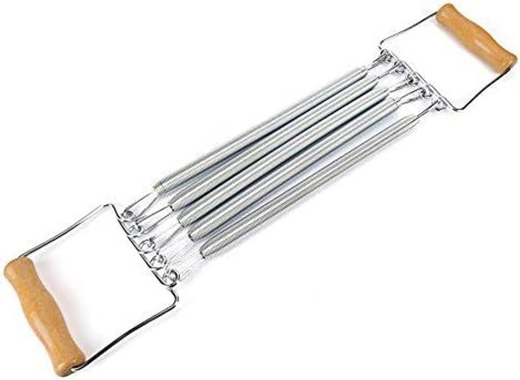 Chest Expander 5 Springs, Fitness Brust Expander mit Holzgriff Brusttrainer Fitnessgerät für Zuhause Arm Muskel Trainingsgerät, für Brust Arm- ...