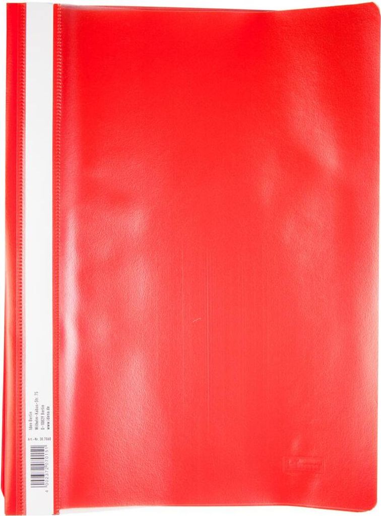10 Schnellhefter DIN A4 / PP / extra stark / Farbe: rot Produktbild 