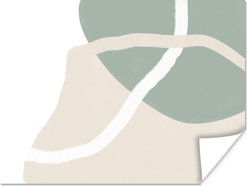 MuchoWow Poster Minimalismus - Pastell - Gestaltung 120x90 cm - Wandbild