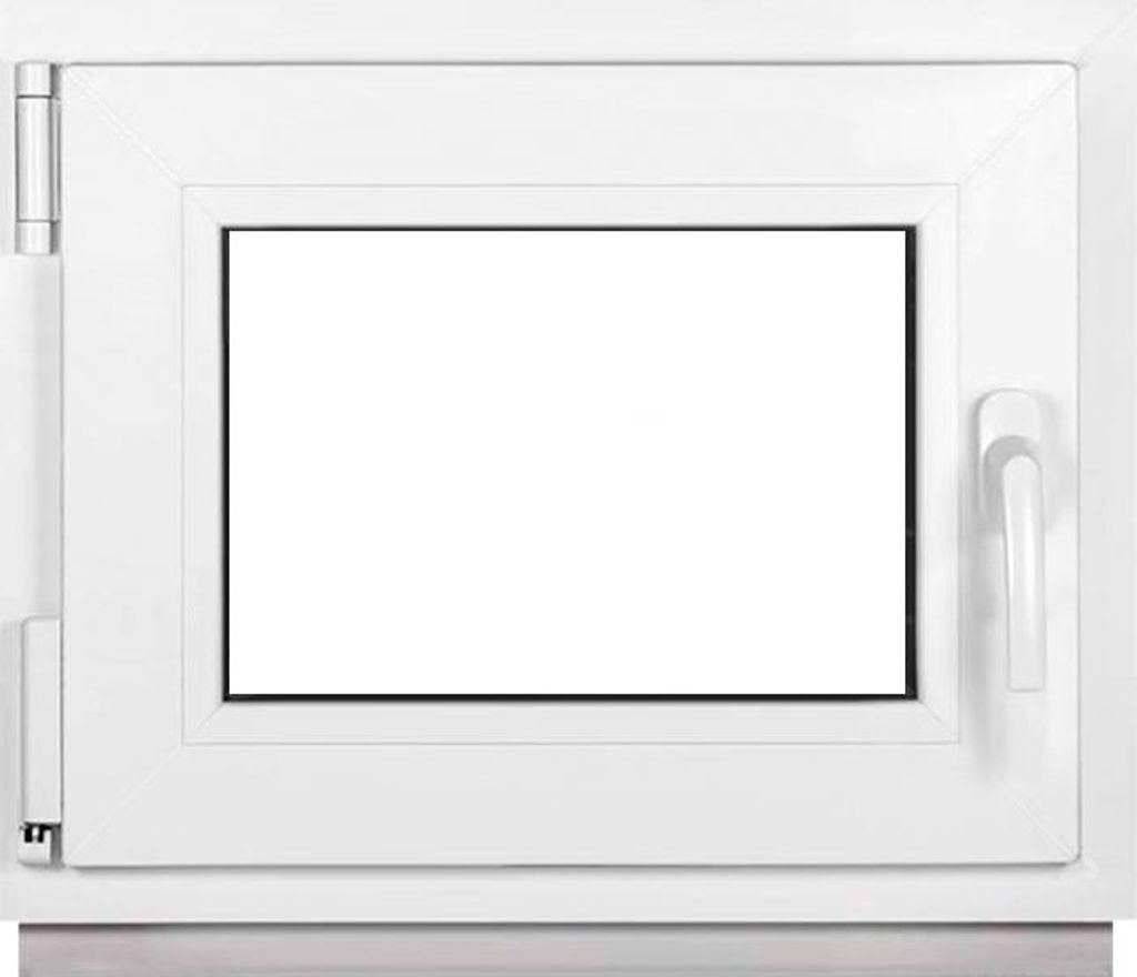 Framex Premium Kunststofffenster Breite x Höhe: (60 x 50 cm) | 7-Kammer-Profil | 80 mm Bautiefe | 50 mm 3-fach Verglasung | Dreh-Kipp | DIN Links