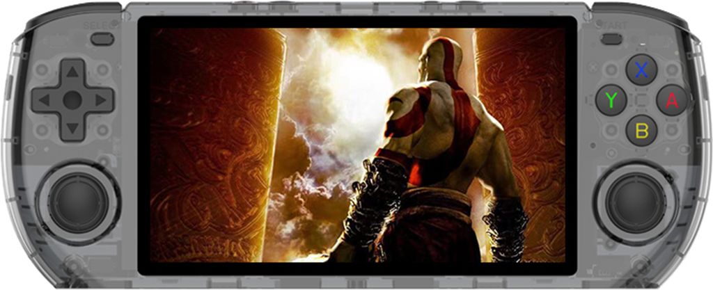 PowKiddy RGB10 max3 Handheld-Spielkonsole 5,0-Zoll-IPS-HD-Bildschirm Unterstuetzt TV-Verbindung Mehrere Spielmodi Wiederaufladbares Open-Source-Gam...