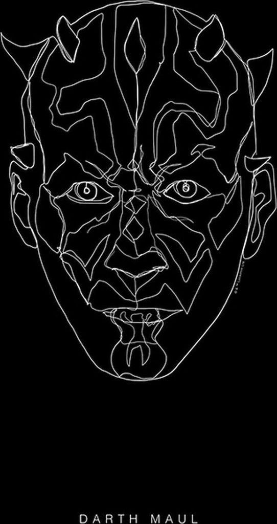Disney Poster Star Wars Maul Schwarz-Weiß - 611662 - 40 x 50 cm