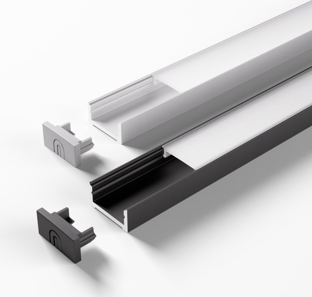 Halemeier ChannelLine D schwarz opal 10er Set L=2500 Alu- und Abdeckprofil