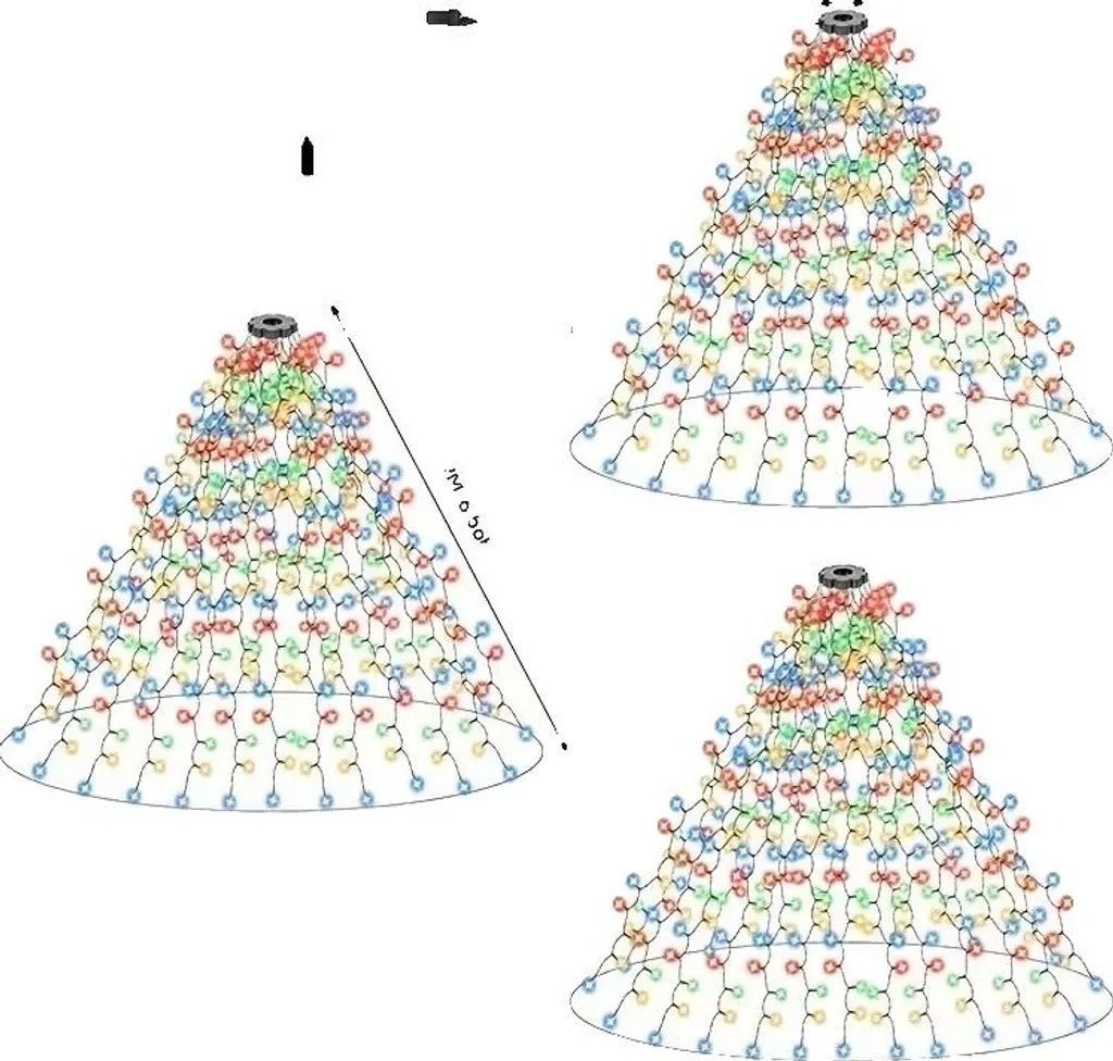 Guirlande lumineuse sapin Noël 3 pièces multi 8 modes avec prise UE-b