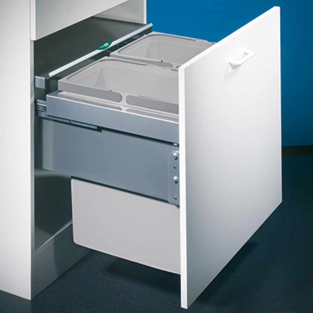 Naber, Cox Base 2T 600-2. Abfallsammler, hellgrau, Höhe 460 mm - Mülleimer