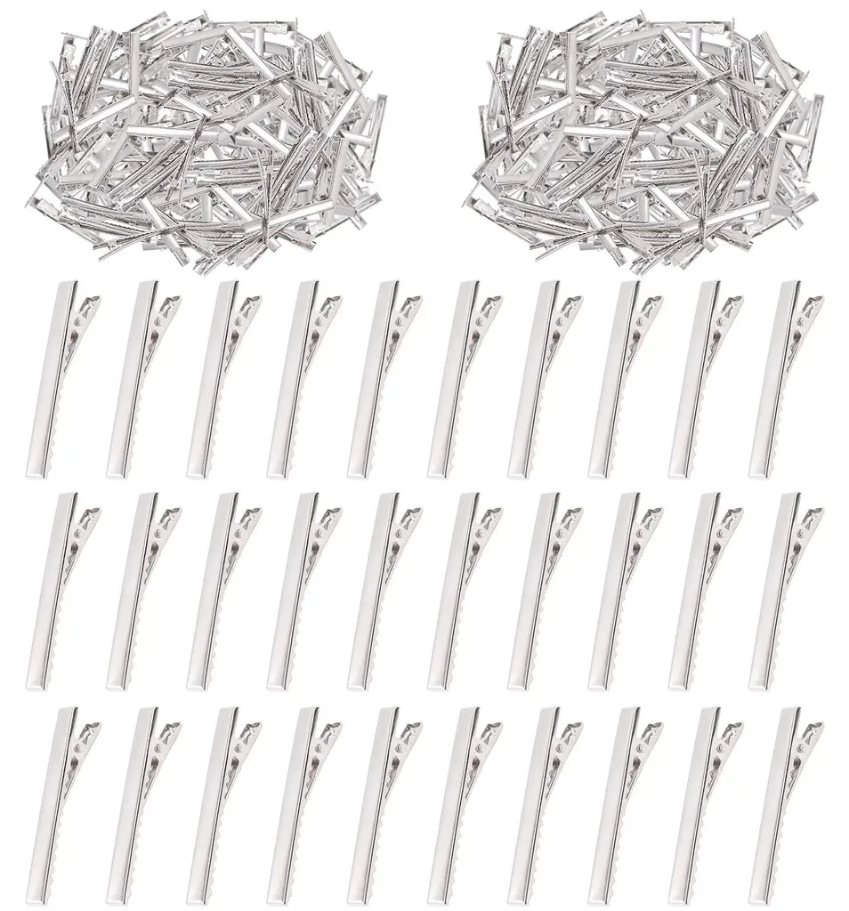 Barrettes bec de canard en métal lisse pour accessoires cheveux DIY