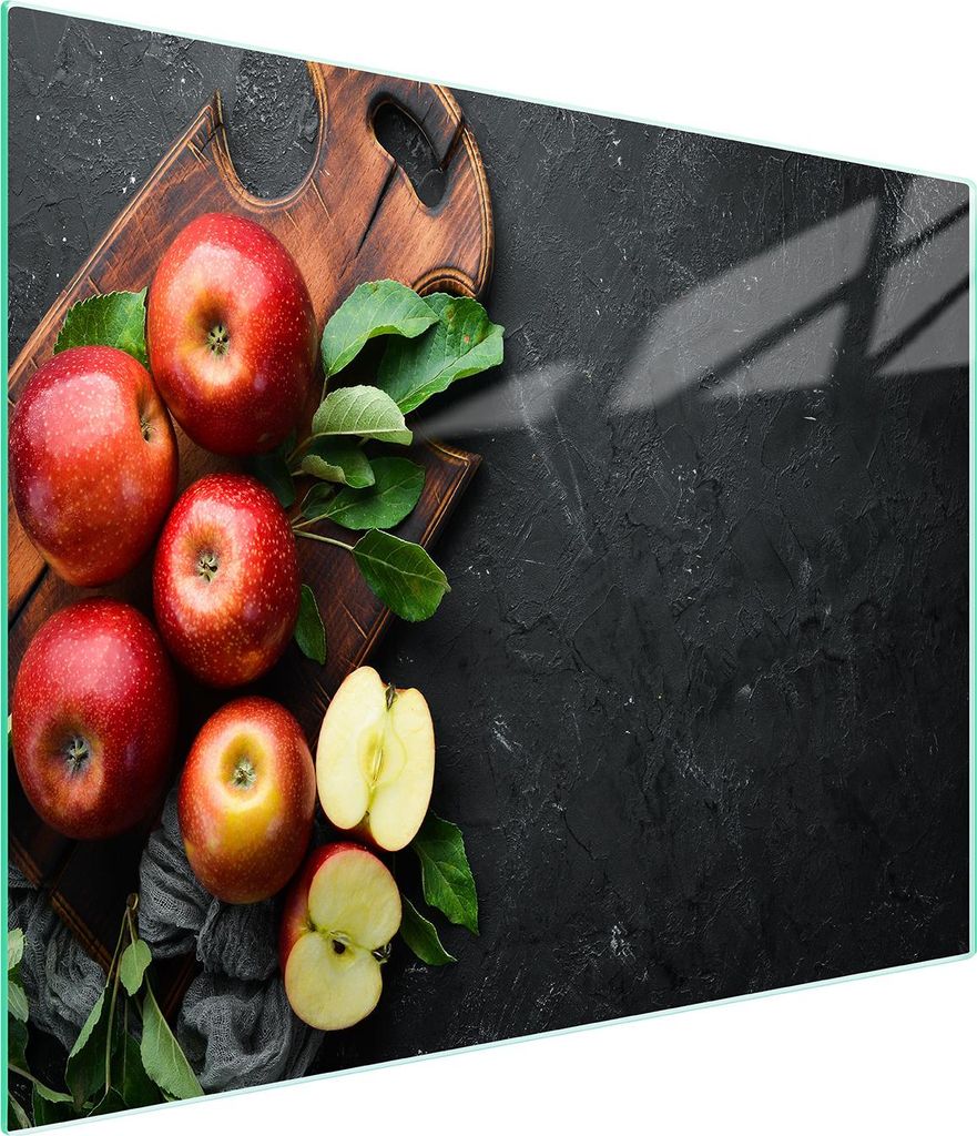 Glasschneidebrett 52x30 Apfel