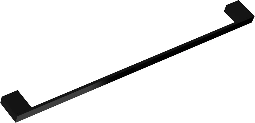 Porte-serviettes mural Lenn 80 cm en aluminium massif noir mat robuste