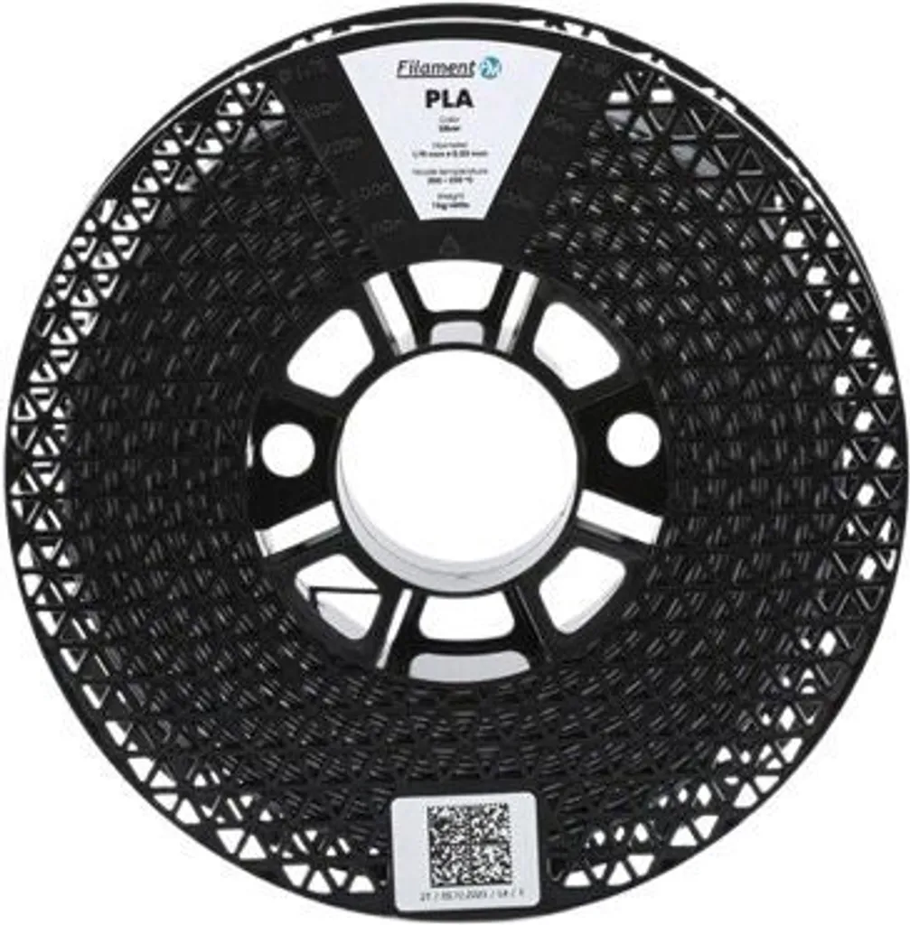 Filament PM 1.75 PLA Argent 1kg - Bobine de haute qualité pour impression 3D
