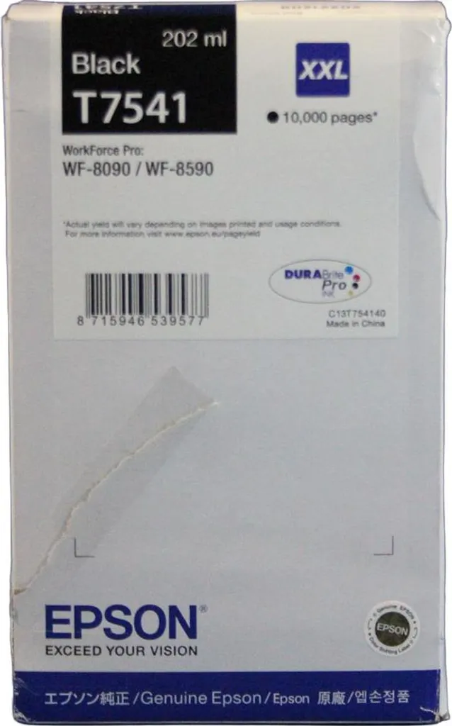 Cartouche Epson T7541 Noir XXL - Solution pour WorkForce Pro WF-8090