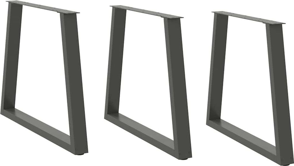 Esstisch Beine V-Form 3 Stück Anthrazit 80x(72-73,3) cm Stahl