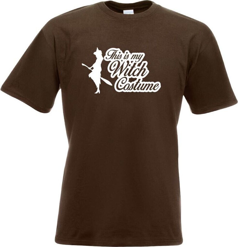 Kiwistar - T-Shirt - Chocolate - This is My Witch Costume Motiv Bedruckt Funshirt Design Print - mit Motiv Bedruckt - Funshirt Design - Sport - Fre...