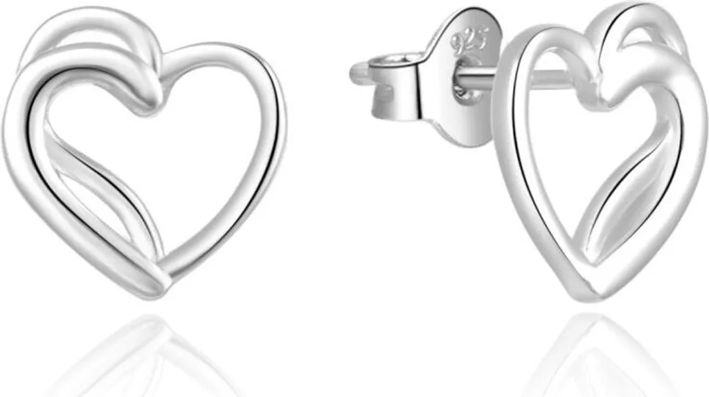 Boucles d'oreilles pendantes argentées pour femme Tender Hearts chic