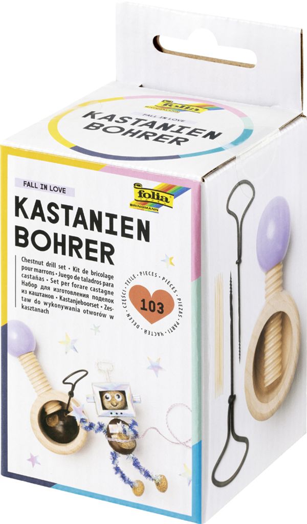 folia Kastanienbohrer-Set aus Holz 103-teilig Produktbild 