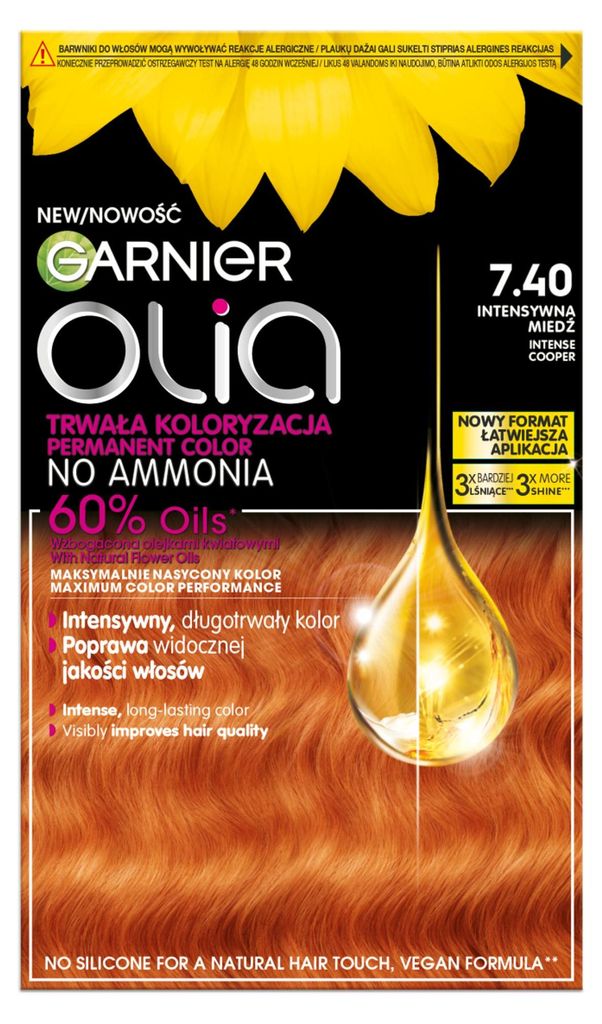 Garnier Olia Farba do włosów 7.40 Intensywna Miedź Produktbild 