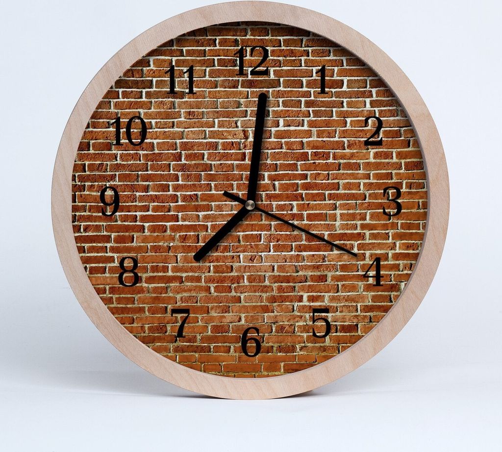 Holzuhr 20fi cm wanduhr - Ziegel Architektur
