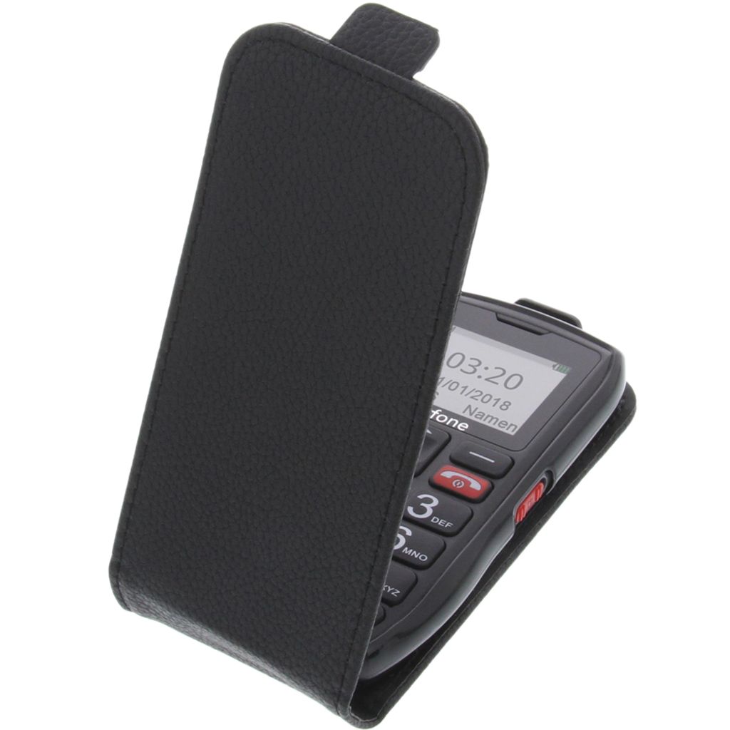 foto-kontor Tasche kompatibel mit Artfone C1+ / C1 Plus Smartphone Flipstyle Schutz Hülle schwarz