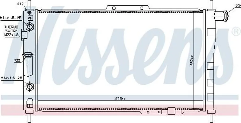 Radiateur Moteur Nissens 616571 : Stop Surchauffe pour Aranos et Espero
