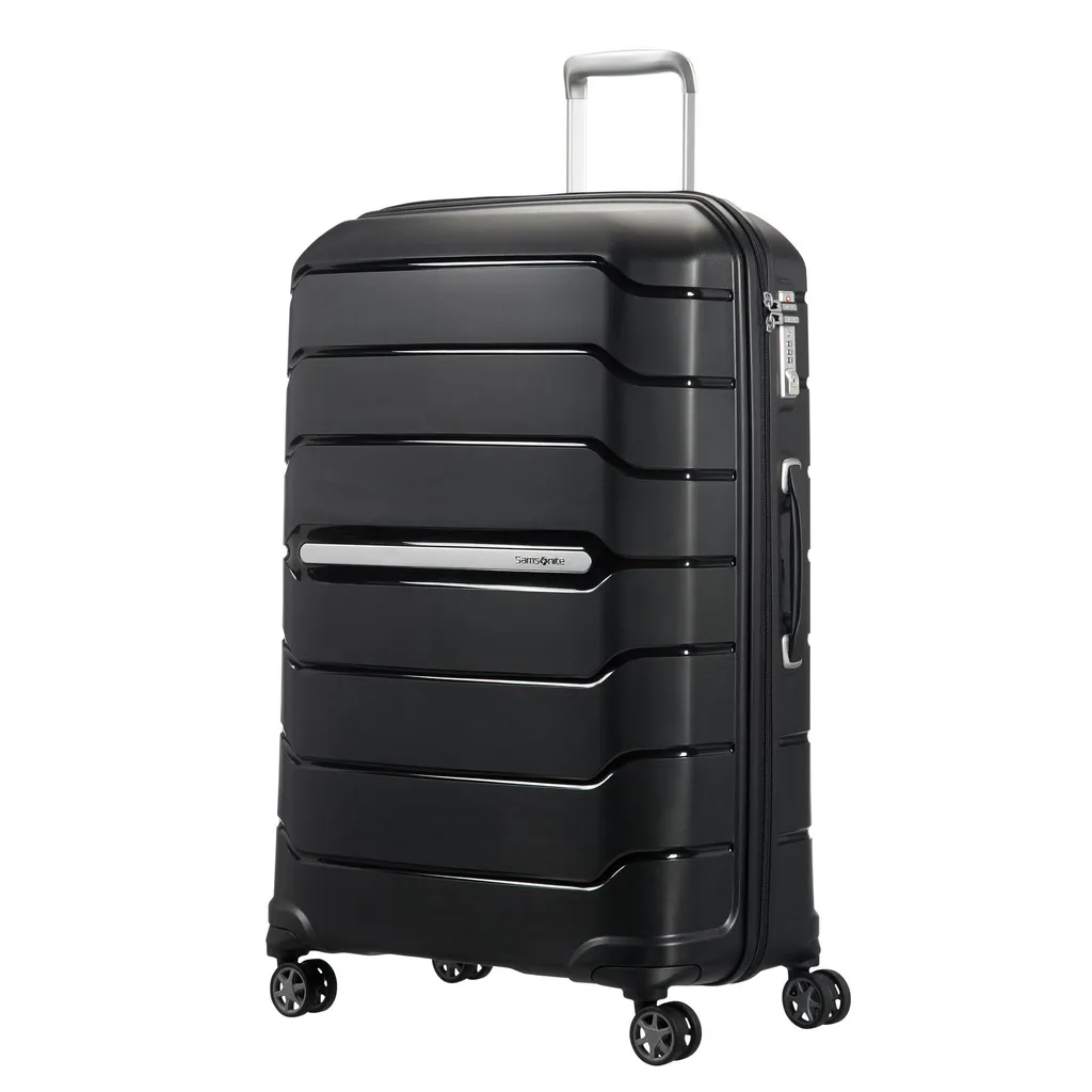 Bagage Soute Samsonite Flux Spinner 75cm Noir Idéal pour Vacances 2 Semaines