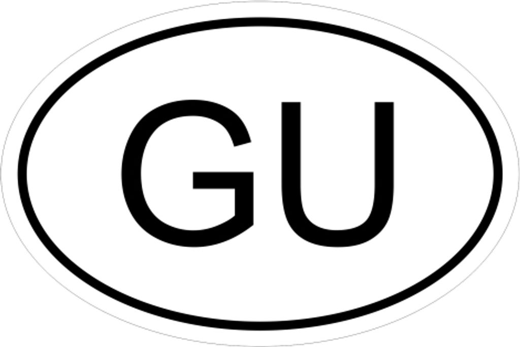 Kiwistar - Autoaufkleber - 10x6,6 cm - außen klebend - Guam GU 10 x 6,6cm Autoaufkleber Sticker Aufkleber KFZ Flagge Fahne