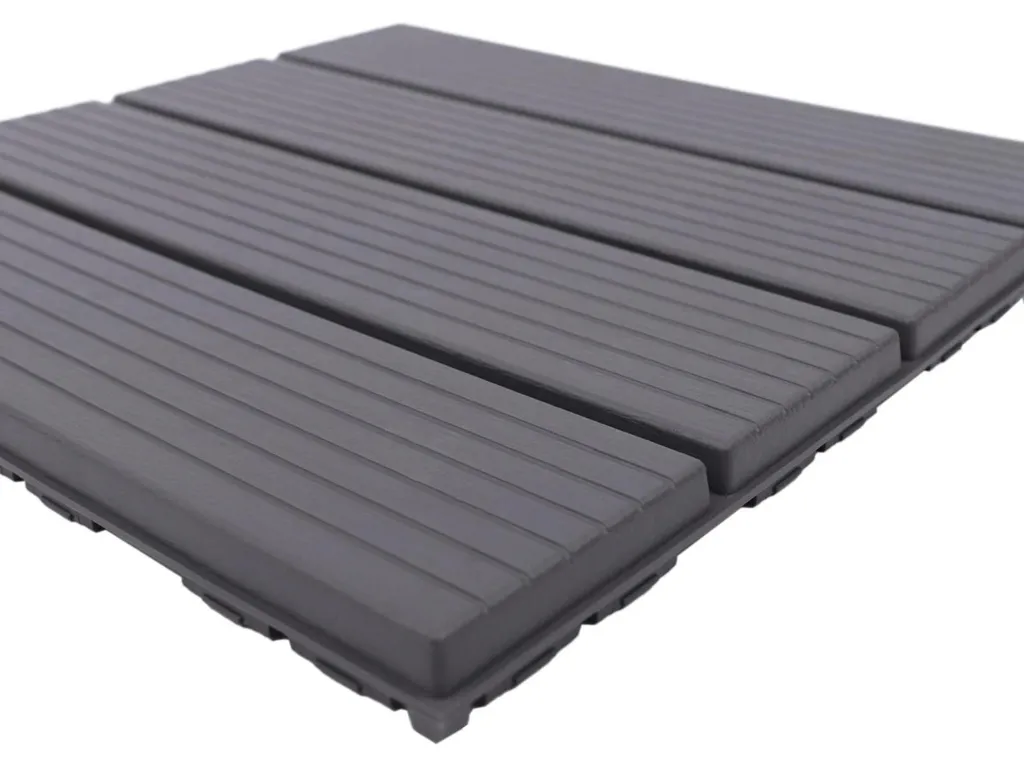 Dalles de terrasse clipsables en composite gris clair 30x30 cm - Lot de 22