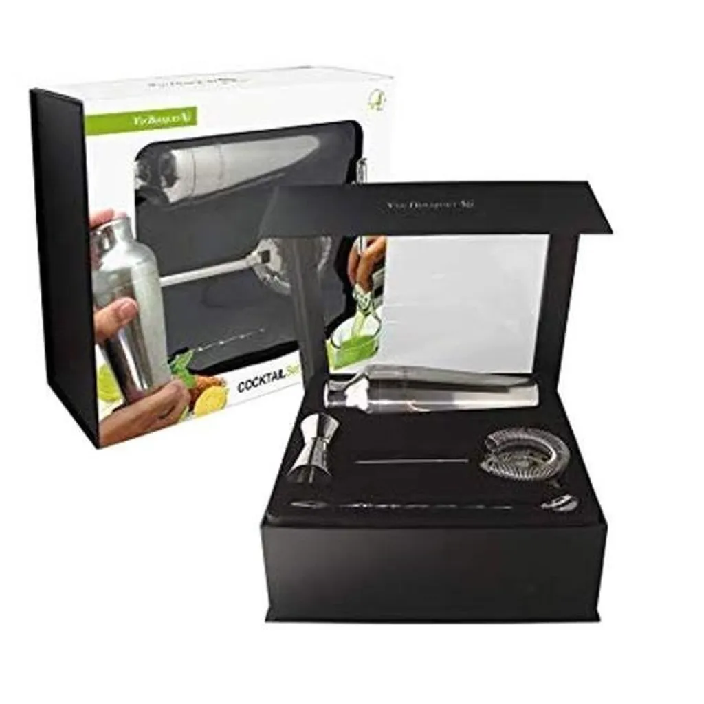 Set Cocktail Bouquet de Vin avec 4 Outils Ergonomiques en Inox Durable